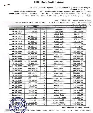 شقة فى مشروع نور - حدائق العاصمة الادارية 67 م2 بحرى للبيع تقسيط كود 52864