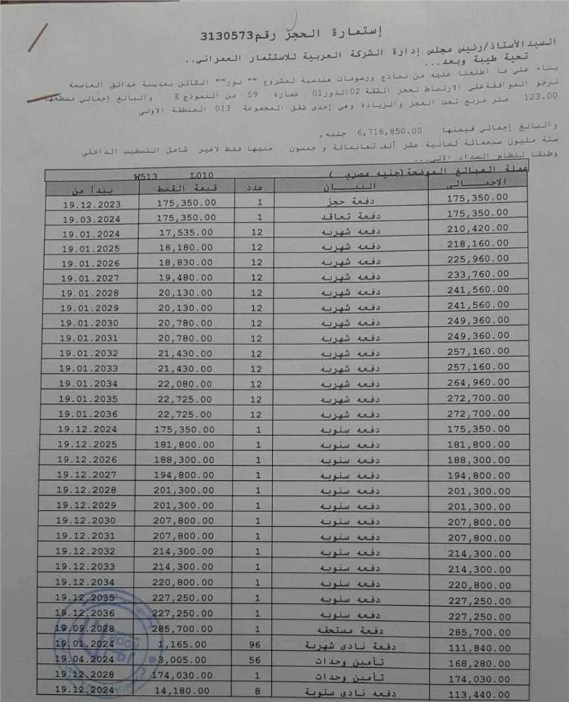 شقة فى مشروع نور - حدائق العاصمة الادارية 123 م2 شرقي وقبلي للبيع تقسيط كود 50615 - صورة 1