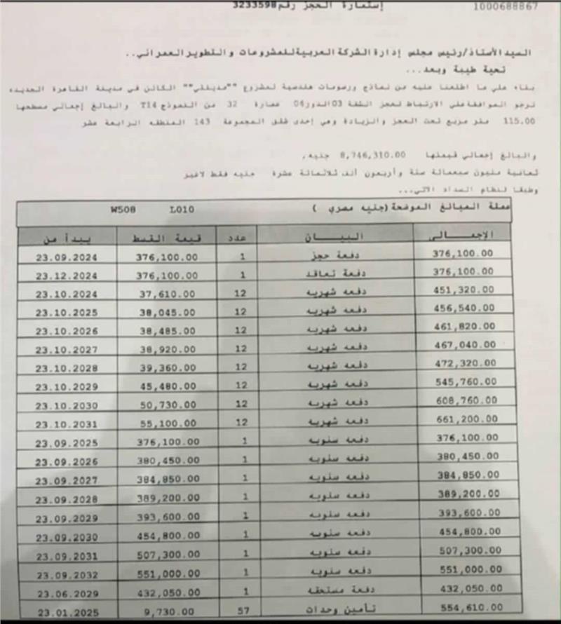 شقة فى مدينتى 115 م2 بحري وشرقي للبيع تقسيط كود 55084 - صورة 1