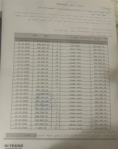 شقة فى مدينتى 107 م2 قبلى للبيع تقسيط كود 53439