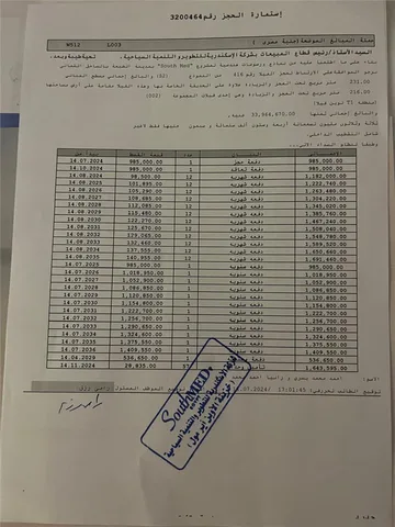 فيلا فى ساوث ميد 216 م2 بحرى للبيع تقسيط كود 52873