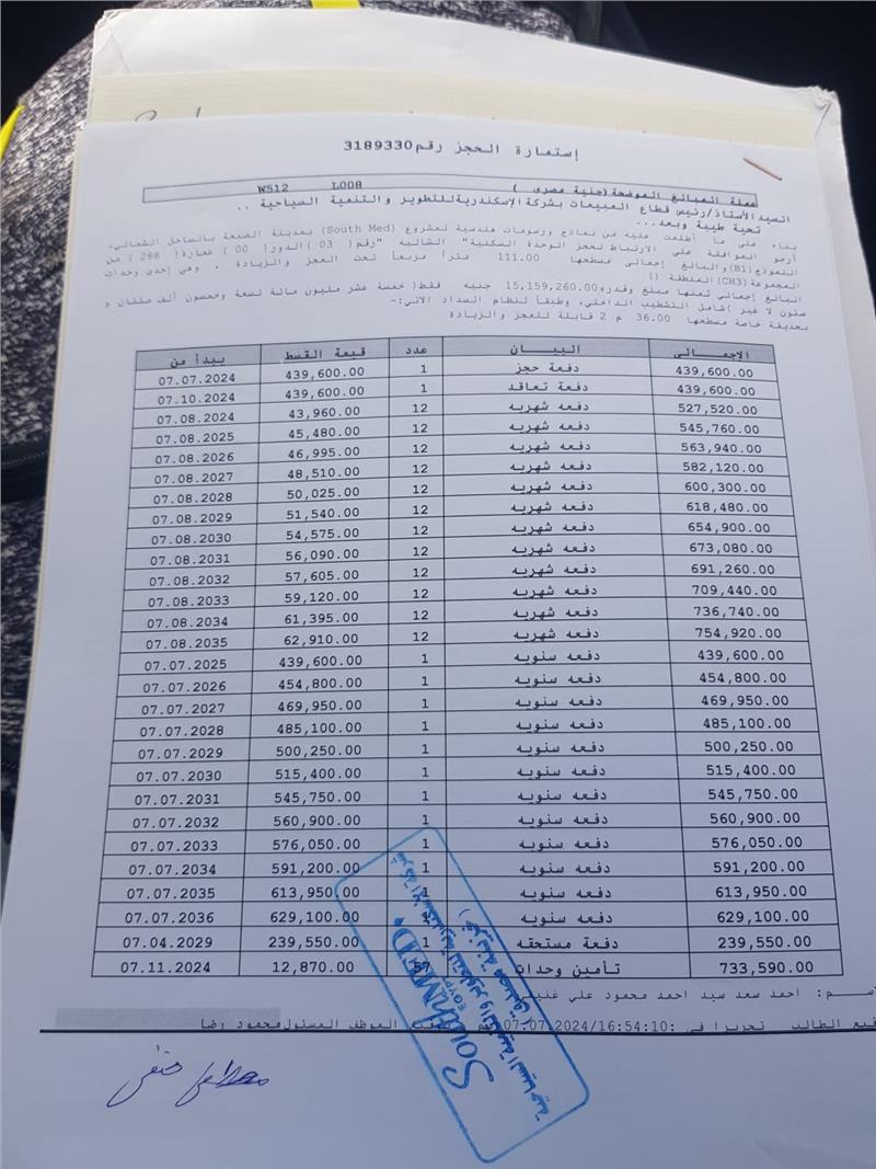 شالية فى ساوث ميد 111 م2 بحرى للبيع تقسيط كود 53180 - صورة 1