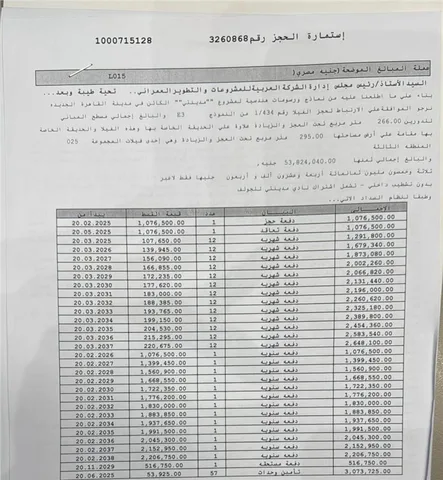 فيلا فى مدينتى 295 م2 بحري و قبلي للبيع تقسيط كود 54871