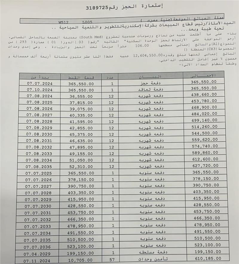 شالية فى ساوث ميد 106 م2 بحري وغربي للبيع تقسيط كود 52150 - صورة 1