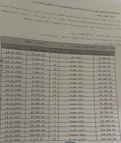 شقة فى مدينتى 65 م2 بحرى للبيع تقسيط كود 55621