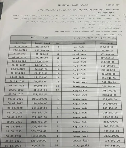 شقة فى مدينتى 70 م2 شرقى للبيع تقسيط كود 53753