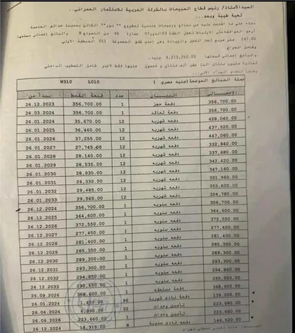 شقة فى مشروع نور - حدائق العاصمة الادارية 147 م2 شرقى للبيع تقسيط كود 54035