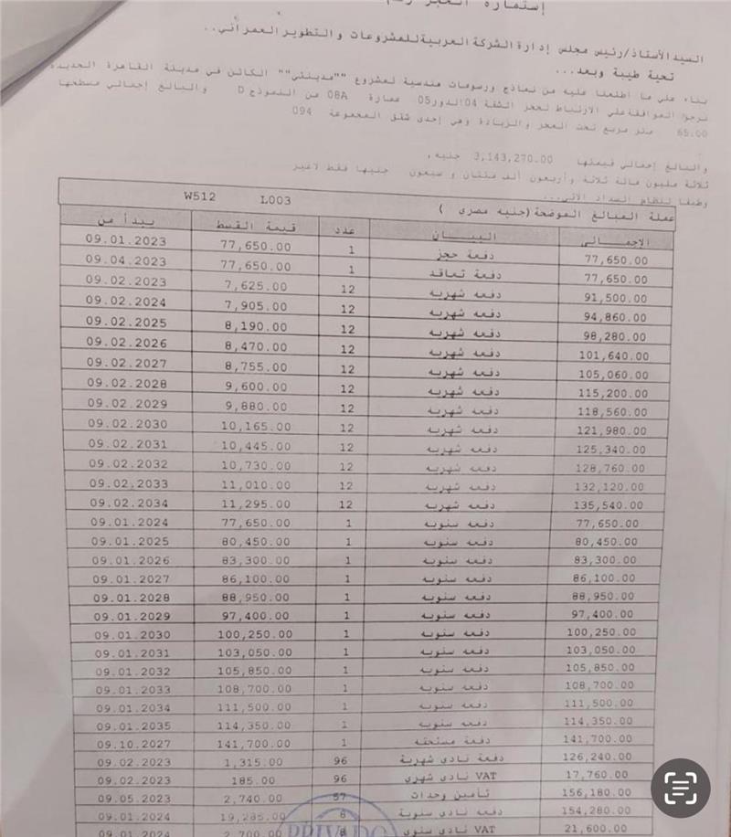 شقة فى مدينتى 65 م2 غربى للبيع تقسيط كود 51783 - صورة 1
