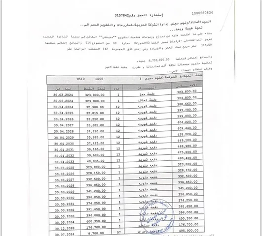 شقة فى مدينتى 115 م2 شرقى للبيع تقسيط كود 52936