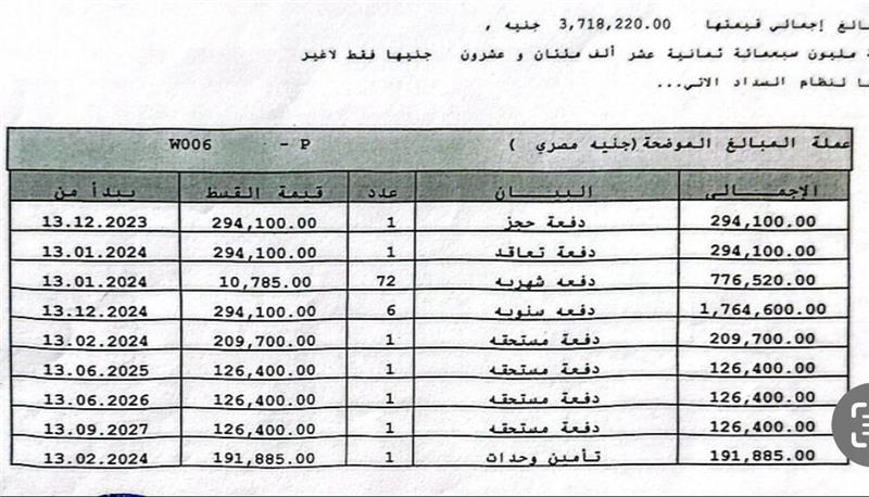 شقة فى مدينتى 77 م2 قبلى للبيع تقسيط كود 55128 - صورة 1