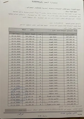 شقة فى مشروع نور - حدائق العاصمة الادارية 119 م2 بحري وشرقي للبيع تقسيط كود 53737