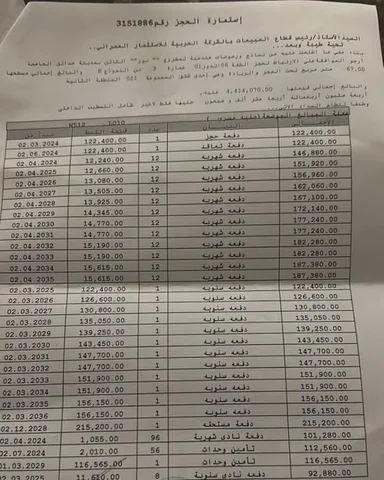 شقة فى مشروع نور - حدائق العاصمة الادارية 67 م2 قبلى للبيع تقسيط كود 53277