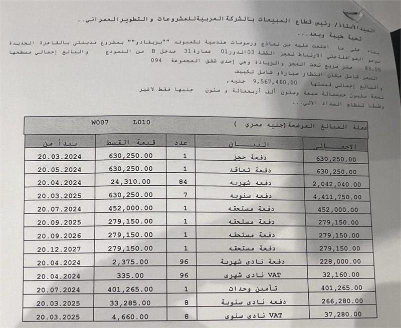 شقة فى مدينتى 83 م2 قبلى للبيع تقسيط كود 51011 - صورة 1