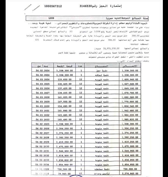 فيلا فى مدينتى 306 م2 شرقي وغربي للبيع تقسيط كود 53389 - صورة 1