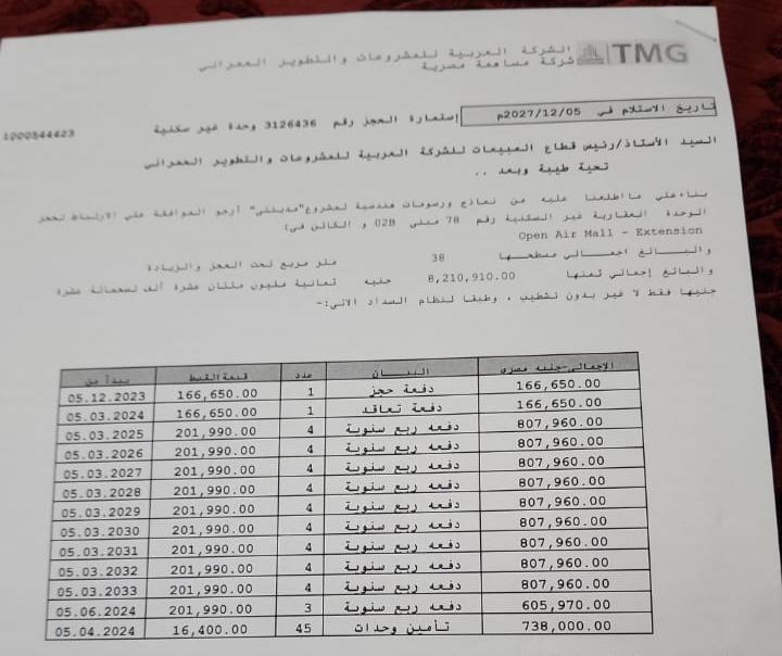 عيادة طبية فى مدينتى 38 م2 للبيع تقسيط كود 54595 - صورة 1