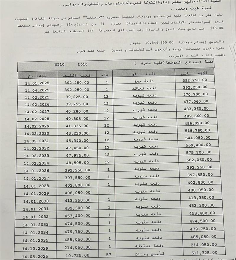 شقة فى مدينتى 115 م2 بحري وشرقي للبيع تقسيط كود 53830 - صورة 1