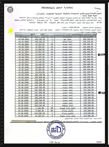 شقة فى مشروع نور - حدائق العاصمة الادارية 67 م2 بحرى للبيع تقسيط كود 52679