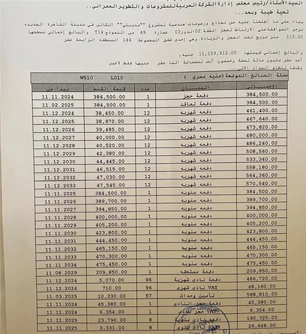 شقة فى مدينتى 115 م2 غربي وقبلي للبيع تقسيط كود 53441