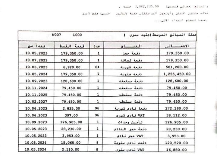 شقة فى مدينتى 73 م2 غربى للبيع تقسيط كود 50196 - صورة 1