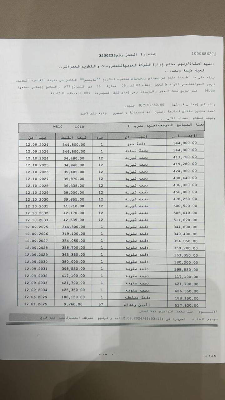 شقة فى مدينتى 95 م2 شرقي وقبلي للبيع تقسيط كود 55324 - صورة 1