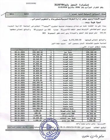 شقة فى العاصمة الادارية الجديدة 143 م2 بحري وشرقي للبيع تقسيط كود 55157
