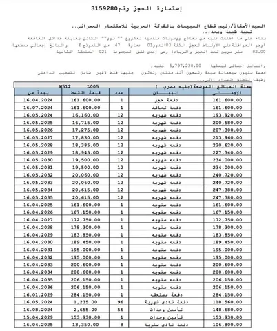 شقة فى مشروع نور - حدائق العاصمة الادارية 82 م2 بحري وغربي للبيع تقسيط كود 52558
