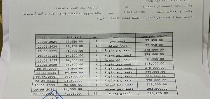 عيادة طبية فى مدينتى 15 م2 شرقى للبيع تقسيط كود 50215 - صورة 1