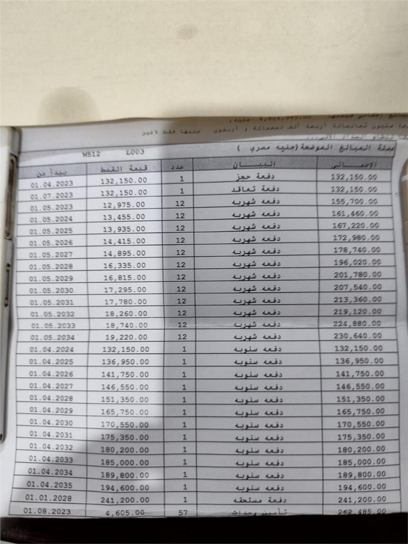 شقة فى مدينتى 109 م2 غربى للبيع تقسيط كود 55510 - صورة 1