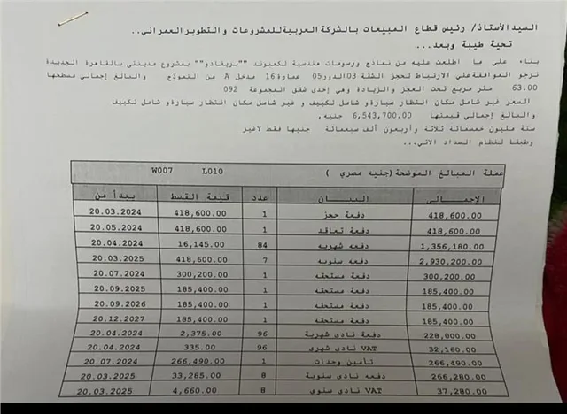 شقة فى مدينتى 63 م2 بحرى للبيع تقسيط كود 53536