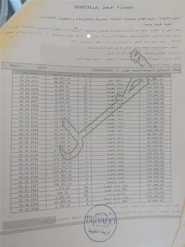شقة فى مدينتى 65 م2 غربى للبيع تقسيط كود 52790