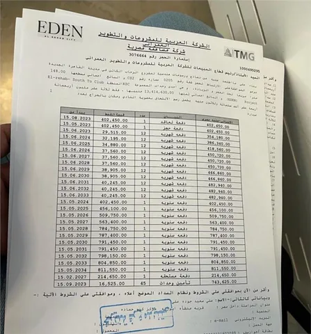 شقة فى مدينة الرحاب 148 م2 شرقى للبيع تقسيط كود 48738