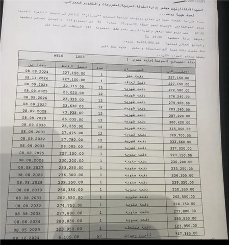 شقة فى مدينتى 67 م2 غربى للبيع تقسيط كود 54858