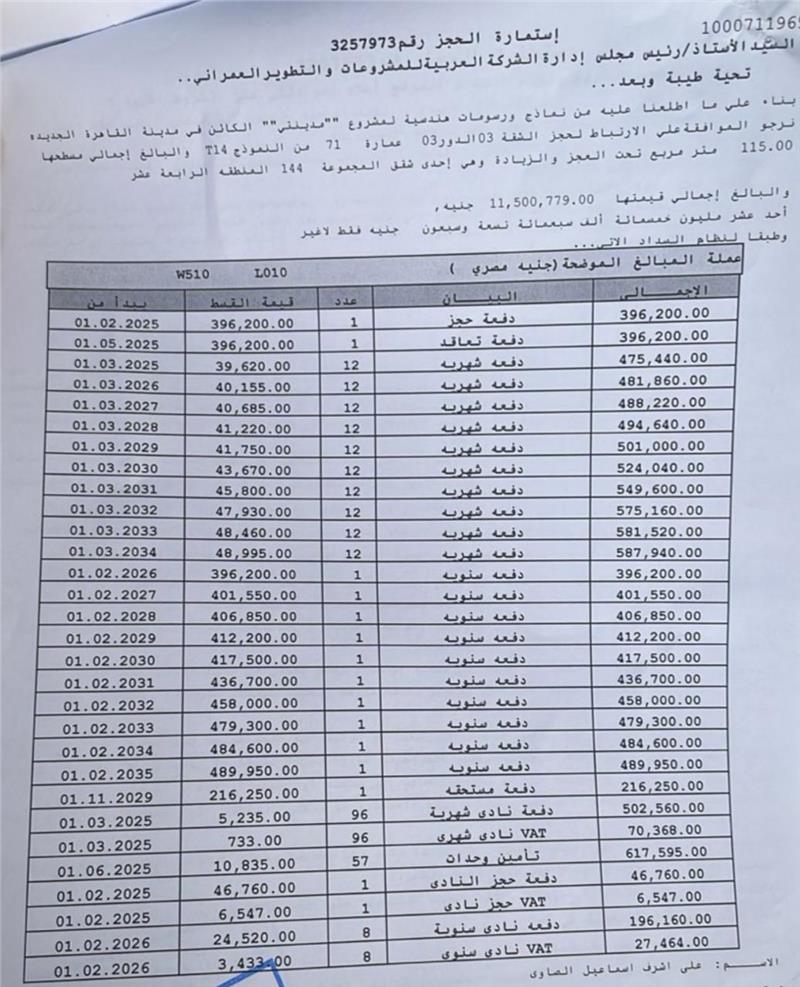 شقة فى مدينتى 115 م2 شرقي وقبلي للبيع تقسيط كود 55135 - صورة 1