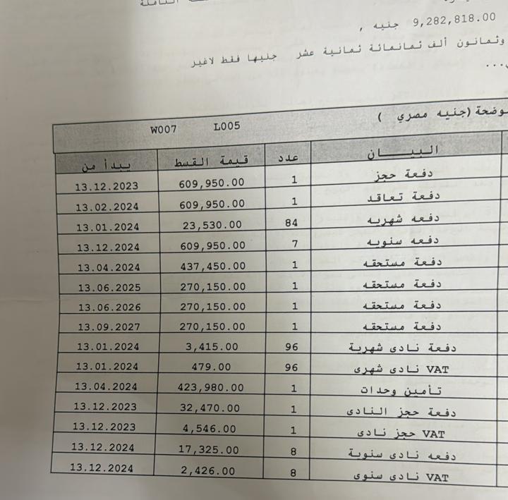 شقة فى مدينتى 180 م2 بحرى للبيع تقسيط كود 51356 - صورة 1