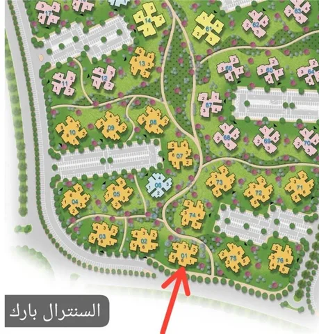 شقة فى مشروع نور - حدائق العاصمة الادارية 67 م2 قبلى للبيع تقسيط كود 53426
