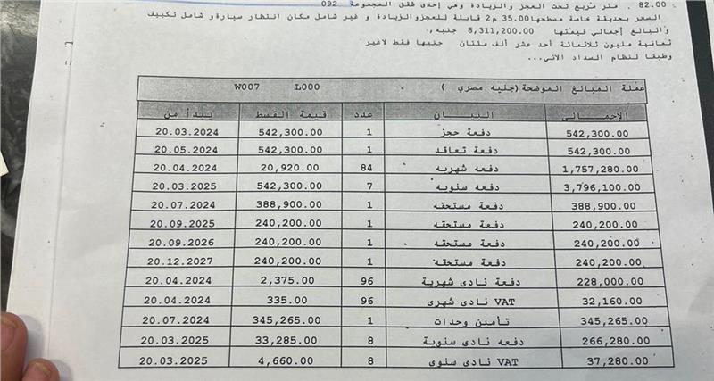 شقة فى مدينتى 82 م2 بحري وغربي للبيع تقسيط كود 50430 - صورة 1