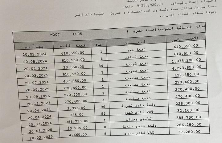 شقة فى مدينتى 84 م2 قبلى للبيع تقسيط كود 50457 - صورة 1