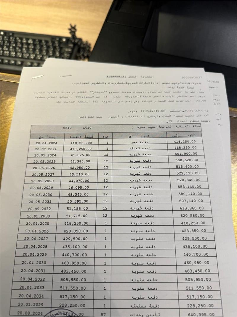 شقة فى مدينتى 141 م2 بحري وغربي للبيع تقسيط كود 51807 - صورة 1