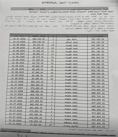 شالية فى ساوث ميد 104 م2 بحرى للبيع تقسيط كود 52046