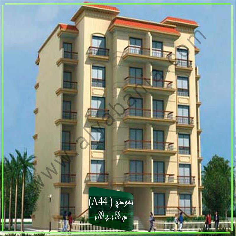 شقة فى مدينة الرحاب 89 م2 قبلى للايجار قانون جديد كود 55482