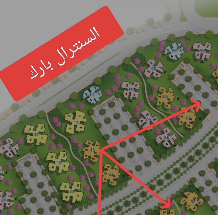 شقة فى مشروع نور - حدائق العاصمة الادارية 67 م2 للبيع تقسيط كود 55775