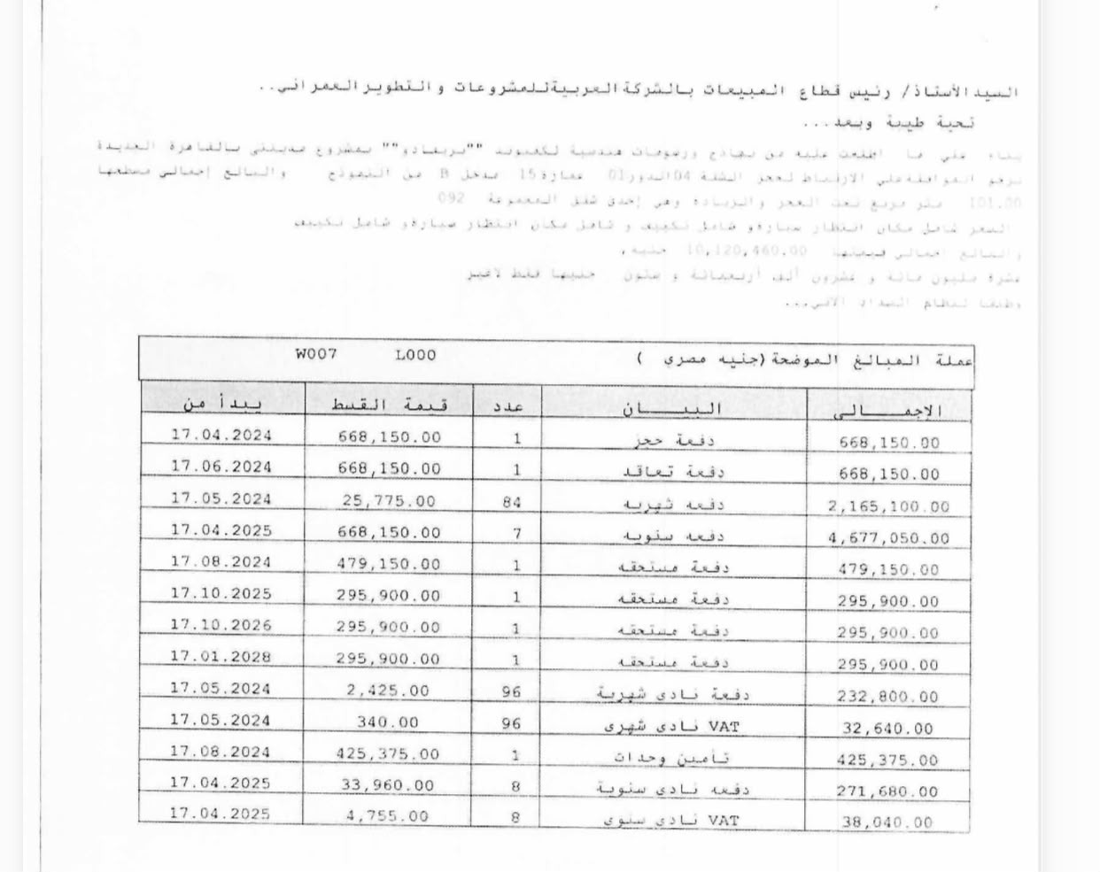شقة فى مدينتى 101 م2 بحرى للبيع تقسيط كود 55525