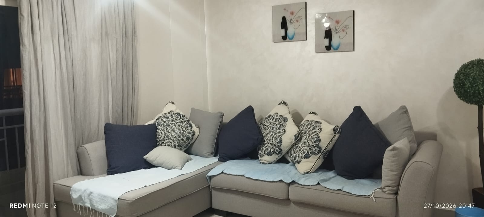 شقة فى مدينتى 78 م2 بحرى للايجار مفروش كود 55932